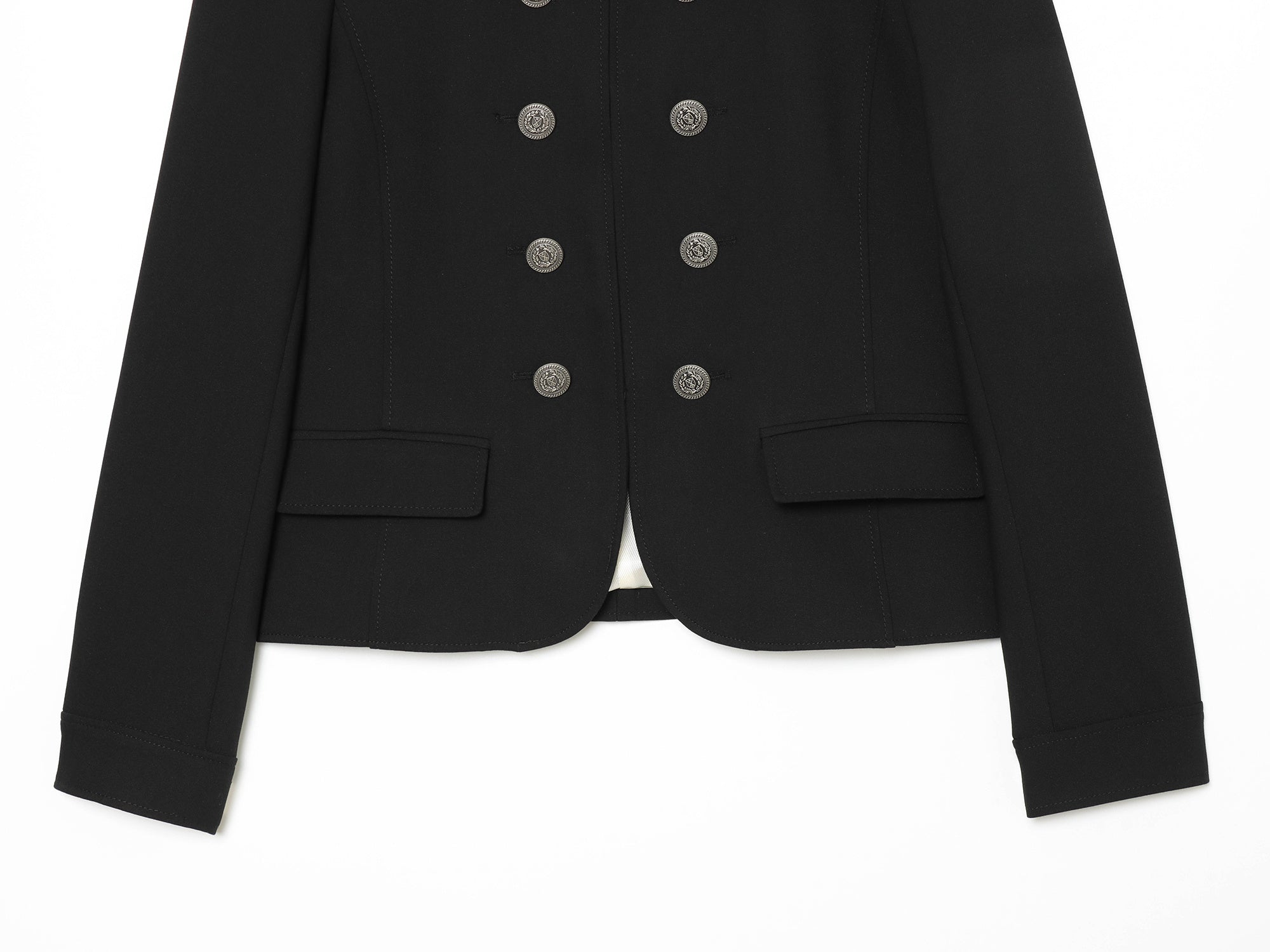 Women's With shoulder pads slim double breasted jacket