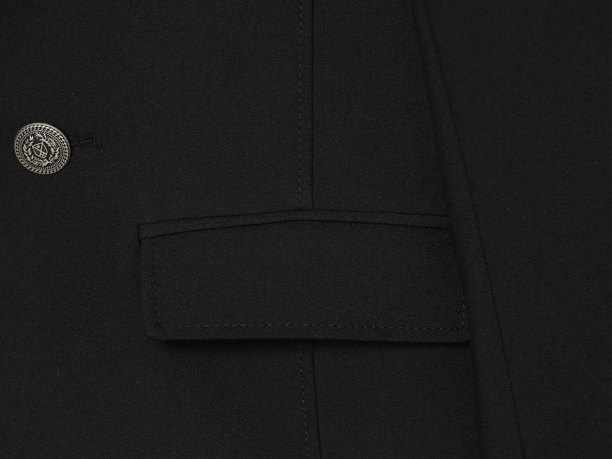 Women's With shoulder pads slim double breasted jacket